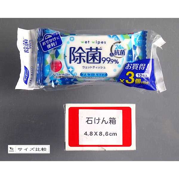 ウェットティッシュ リファイン 99.9%除菌+24h抗菌 アルコール 15×20cm 10枚×3個入 (100円ショップ 100円均一 100均一 100均)