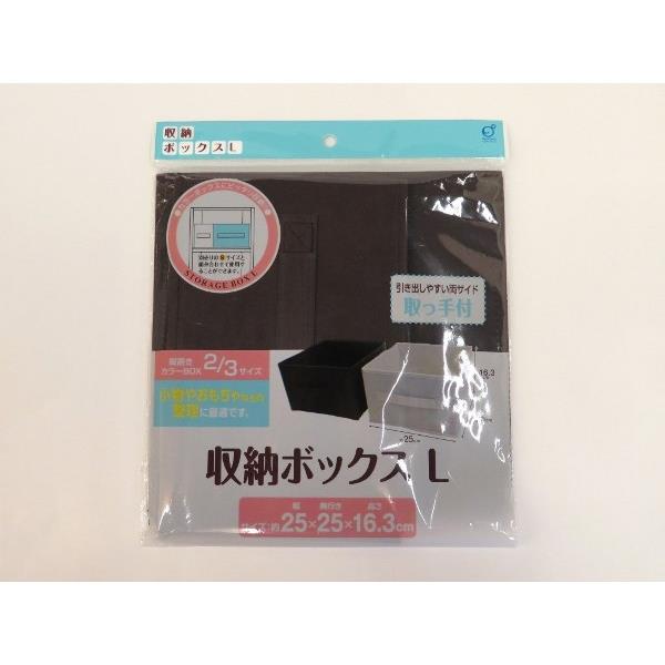 収納ボックス Lサイズ(25×25×高さ16.3cm) ［色指定不可］ (100円ショップ 100円均一 100均一 100均)