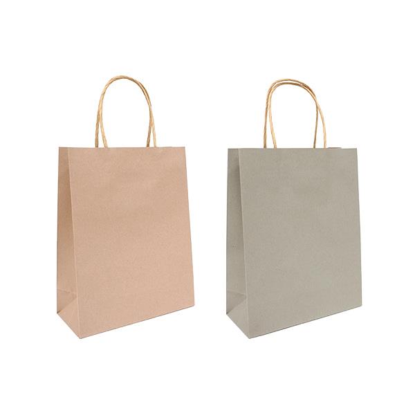 ペーパーバッグ クラフトカラー 23×18×マチ8cm 3枚入 ［色指定不可］ (100円ショップ 100円均一 100均一 100均)
