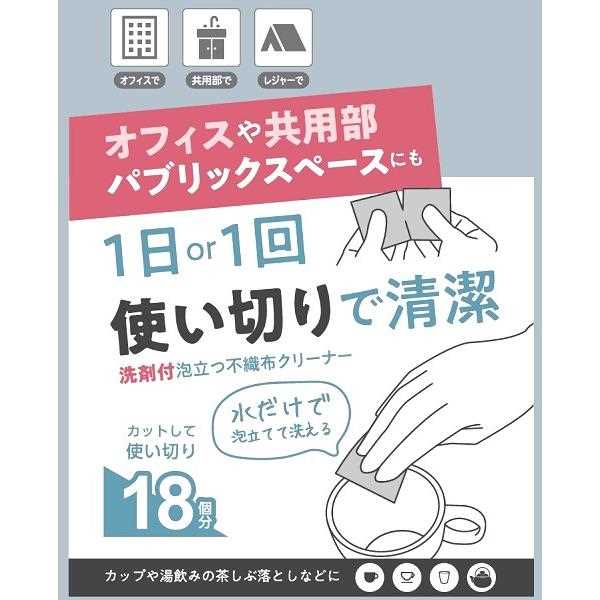 洗剤付き泡立つ不織布クリーナー 3枚入 (100円ショップ 100円均一 100均一 100均)