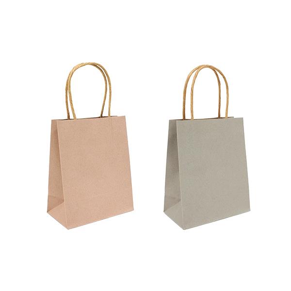 ペーパーバッグ クラフトカラー 15×12×マチ7cm 3枚入 ［色指定不可］ (100円ショップ 100円均一 100均一 100均)