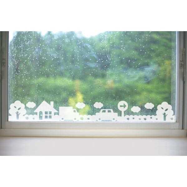 貼ってはがせる結露吸水シート 貼り絵タイプ 街並み 3枚入 (100円ショップ 100円均一 100均一 100均)