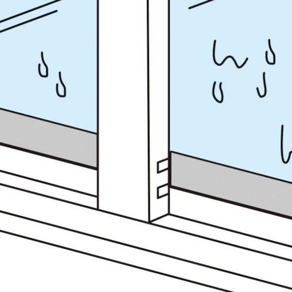 防カビ結露吸水シート グレー 4.3×30cm 3枚入 (100円ショップ 100円均一 100均一 100均)