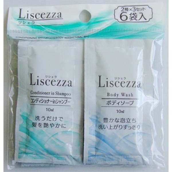 コンディショナーinシャンプー&ボディソープ リシェラ 10ml 6袋入 (100円ショップ 100円均一 100均一 100均)