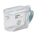 シュガーポット 650ml 計量スプーン付(5cc) ブルー (100円ショップ 100円均一 100均一 100均)