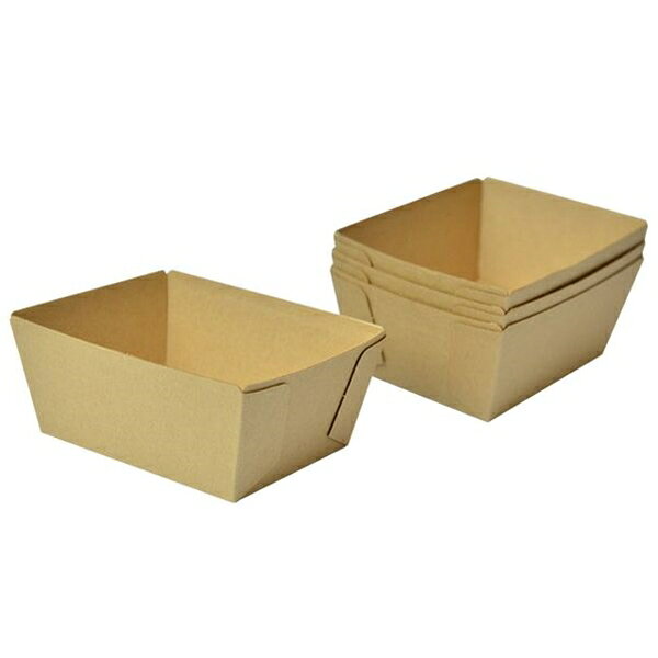 パウンドケーキ型 Sサイズ 4枚入 ナチュラルブラウン (100円ショップ 100円均一 100均一 100均)