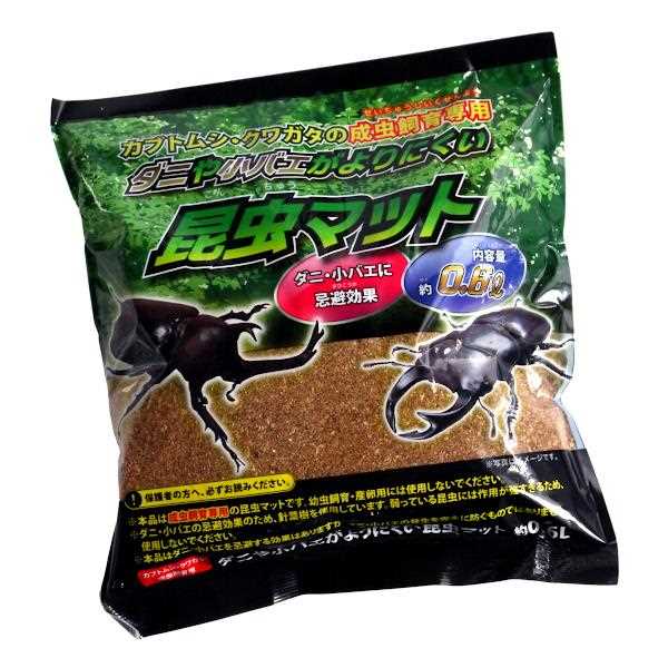 ダニや小バエがよりにくい昆虫マット カブトムシ・クワガタムシ成虫飼育用 0.6L 100円ショップ 100円均一 100均一 100均 