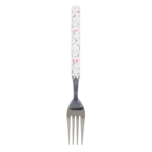 シマエナガ柄デザートフォーク 18.7cm (100円ショップ 100円均一 100均一 100均)