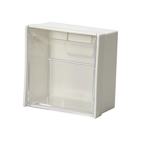 クリップスイングケース アイボリー 8.5×5.4×高さ8.5cm (100円ショップ 100円均一 100均一 100均)