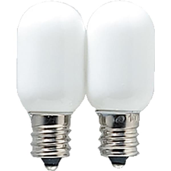 電球 ナツメ5W E-12口金 ホワイト 2個入 (100円ショップ 100円均一 100均一 100均)