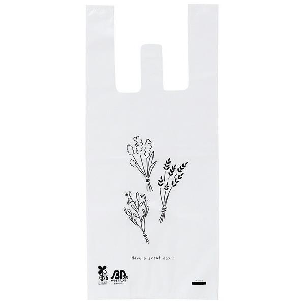 取っ手付きポリ袋 バイオ25% 30号 ドライフラワー 36枚入 (100円ショップ 100円均一 100均一 100均)