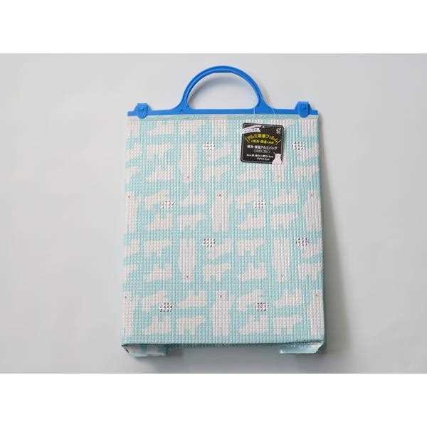 保冷・保温アルミバッグ シロクマ ブルー 35×29.5×マチ14.5cm (100円ショップ 100円均一 100均一 100均)