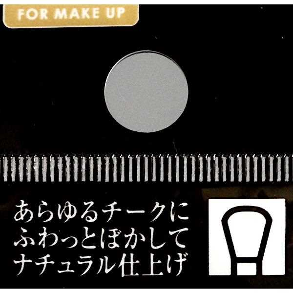 チークブラシ 18.5cm カバー付 (100円ショップ 100円均一 100均一 100均)