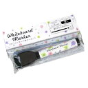 ホワイトボード用マーカー 中字 黒 マグネット&イレーザー付 (100円ショップ 100円均一 100均一 100均)