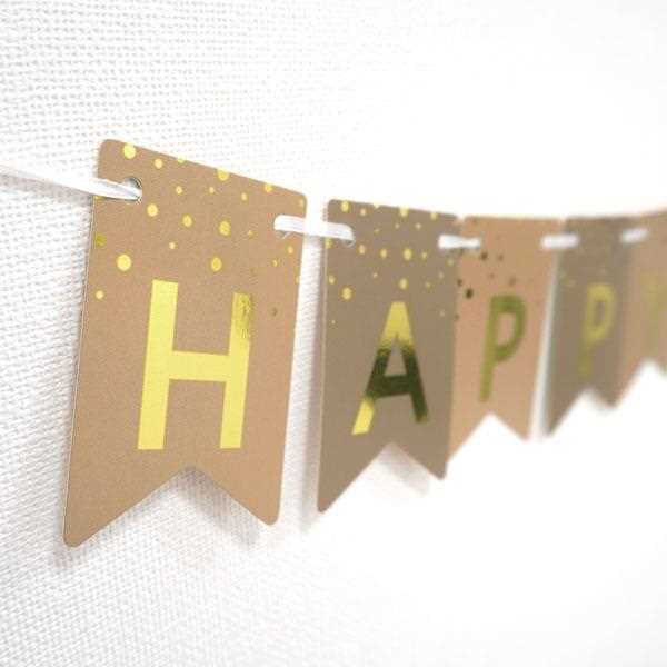 ガーランドメタリック バースデーロゴ柄 FUN PARTY (100円ショップ 100円均一 100均一 100均)