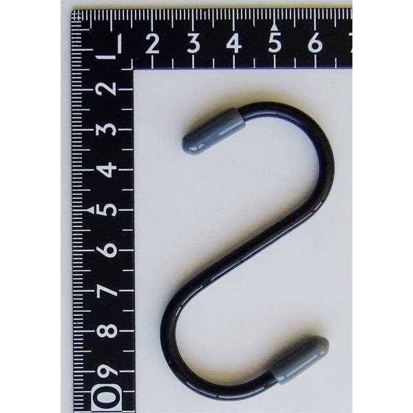 樹脂コーティング金属Sフック 内径2.4×7cm 4本入 ［色指定不可］ (100円ショップ 100円均一 100均一 100均)