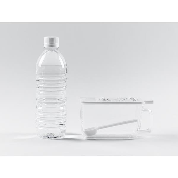 スマートポット スリム ホワイト 容量380ml スプーン付 (100円ショップ 100円均一 100均一 100均)