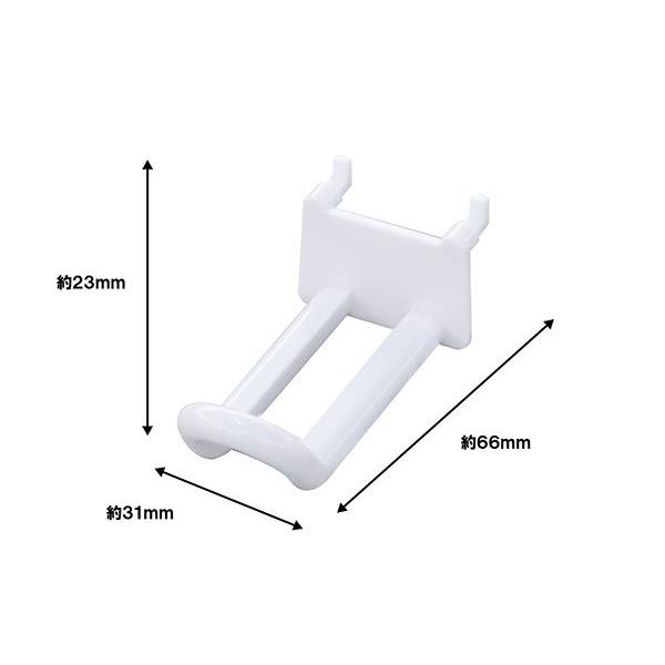 有孔ボードフック ループ型 ホワイト 4個入 (100円ショップ 100円均一 100均一 100均)