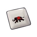 角皿 象 9.5cm (100円ショップ 100円均一 100均一 100均)