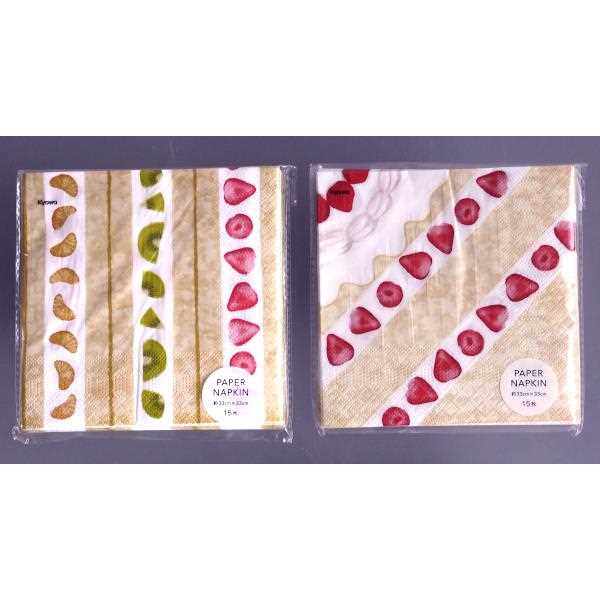 ペーパーナプキン スイーツ 33×33cm 15枚入 ［色柄指定不可］ (100円ショップ 100円均一 100均一 100均)