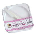 ケーキトレイ 4号 14×14cm ナイフ付 (100円ショップ 100円均一 100均一 100均)