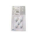 粘着スチールフック ミニサイズ(2.8×1.9×13.cm) 5個入 (100円ショップ 100円均一 100均一 100均)