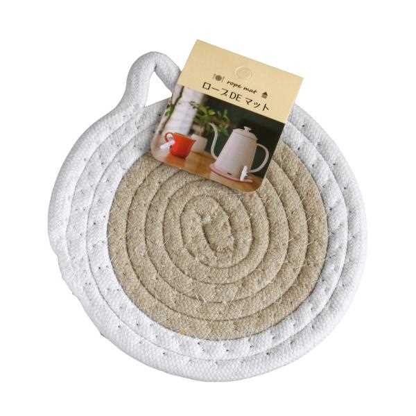 ロープDEマット ランチ 直径16cm ［色柄指定不可］ (100円ショップ 100円均一 100均一 100均)