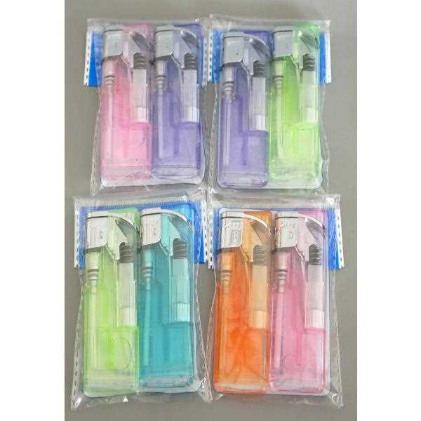 スライド電子ライター スリムタイプ CR対応 2個入 ［色指定不可］ (100円ショップ 100円均一 100均一 100均)