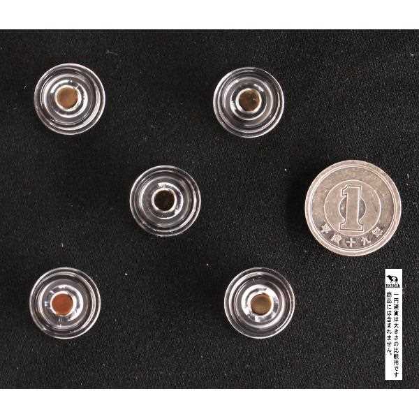 ラウンドマグネット クリア 直径1.5cm 5個入 (100円ショップ 100円均一 100均一 100均)