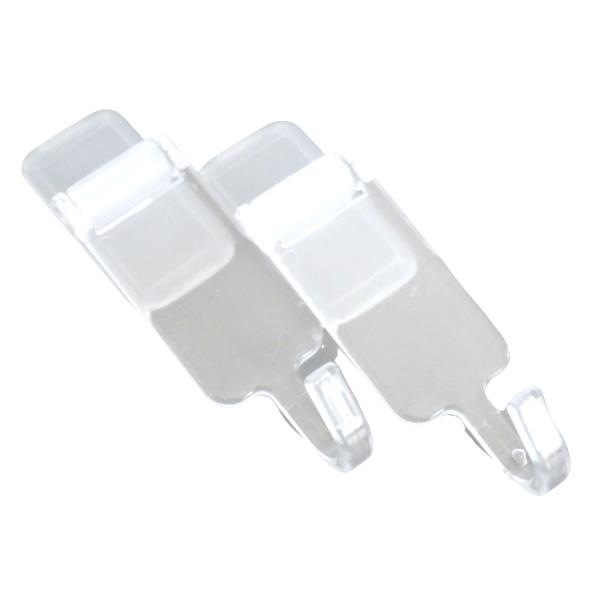 洗面スイングフック 洗面戸棚収納 粘着タイプ 2個入 (100円ショップ 100円均一 100均一 100均)