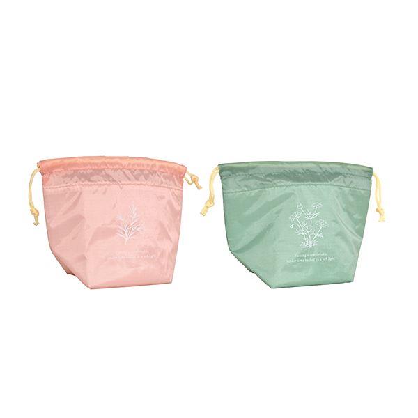 スープポットキンチャク ボタニカルランチ 17.5×23×マチ11cm ［色指定不可］ (100円ショップ 100円均一 100均一 100均)