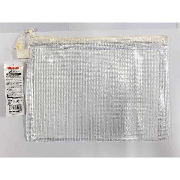 B5メッシュケース ナチュラルアースカラー 29.5×22cm ［色指定不可］ (100円ショップ 100円均一 100均一 100均)