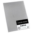 色画用紙 銀 36.3×25.7cm 2枚入 (100円ショップ 100円均一 100均一 100均)