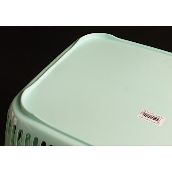 バスケット 持ち手付 46×34×高さ21.2cm ミントブルー サンテールエコバスケット bababa-10016430 100円雑貨&日用品卸-BABABA サンプル画像3