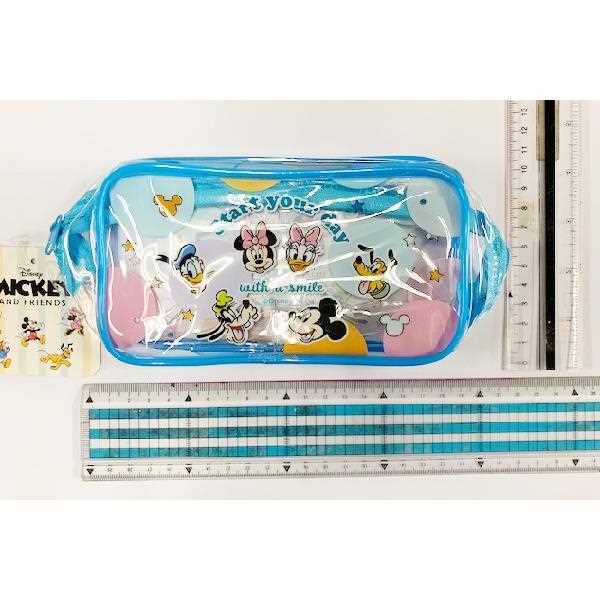 ミッキー 角型ポーチ フレンド柄 9.5×18×マチ6.5cm ［色柄指定不可］ (100円ショップ 100円均一 100均一 100均)