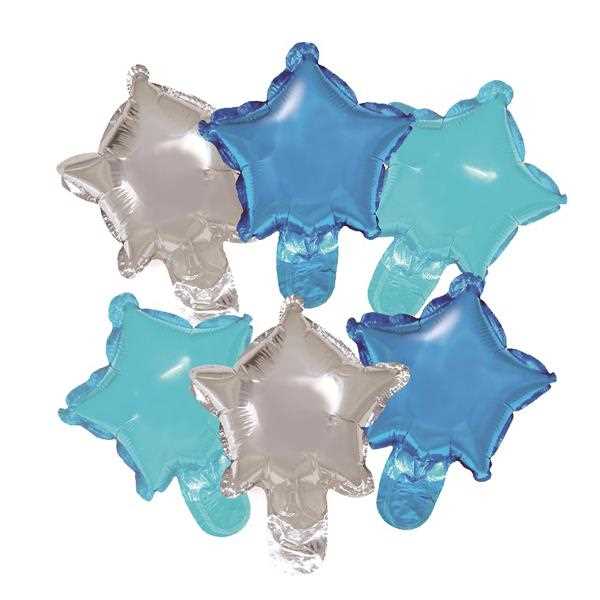 プチアルミバルーン スター 6個入 (100円ショップ 100円均一 100均一 100均)