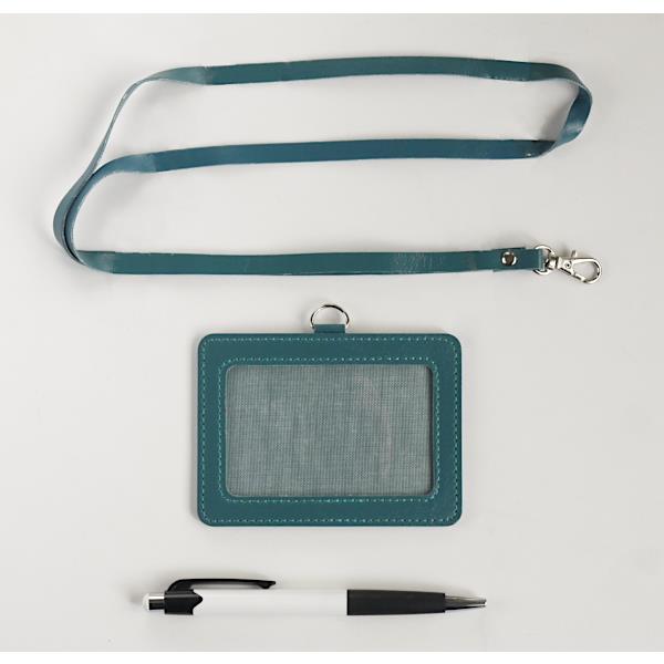 デザイン名札 ストラップ付 ネイビー (100円ショップ 100円均一 100均一 100均)