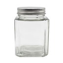 フタ付ガラス瓶 角型 容量500ml (100円ショップ 100円均一 100均一 100均)