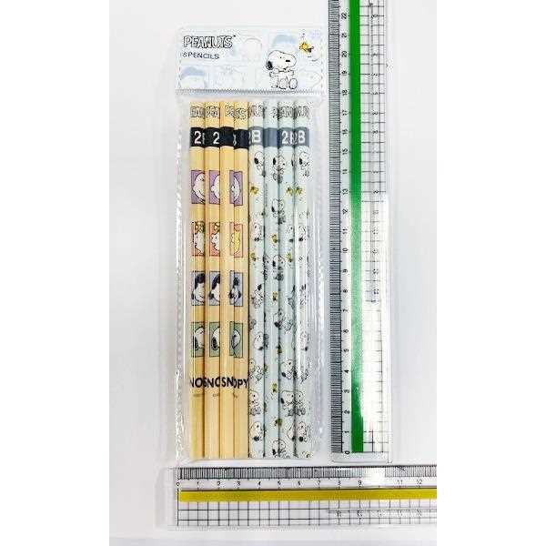 スヌーピー 六角鉛筆 TT 2B 8本入 (100円ショップ 100円均一 100均一 100均)