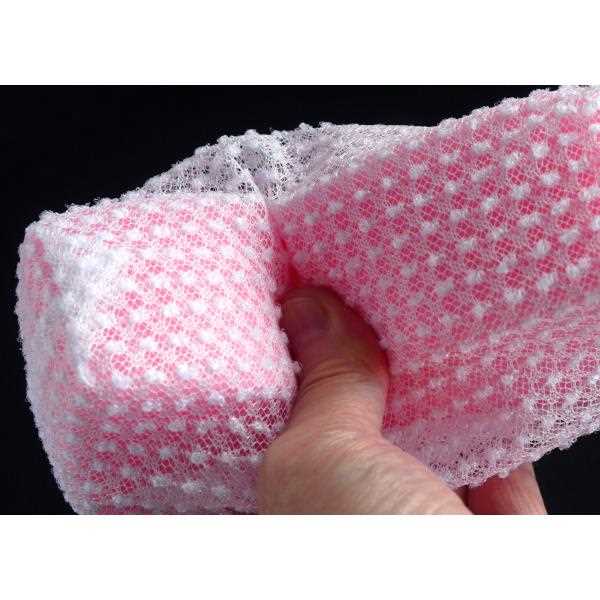 泡立ちネットバススポンジ 16×8×5cm ［色指定不可］ (100円ショップ 100円均一 100均一 100均)