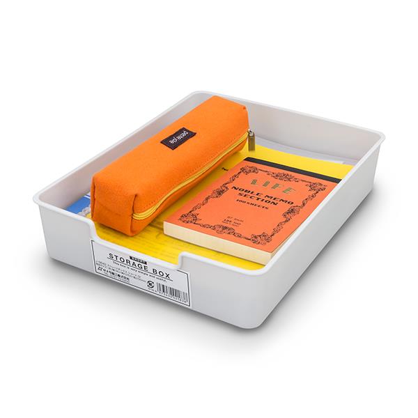 ストレージボックス ショート グレー 19×25.2×高さ5.5cm (100円ショップ 100円均一 100均一 100均)