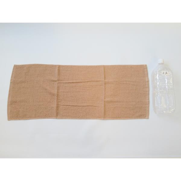 フェイスタオル ブラウン 30×80cm (100円ショップ 100円均一 100均一 100均)