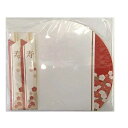 お祝箸&お膳敷紙セット 梅牡丹 2組入 (100円ショップ 100円均一 100均一 100均)