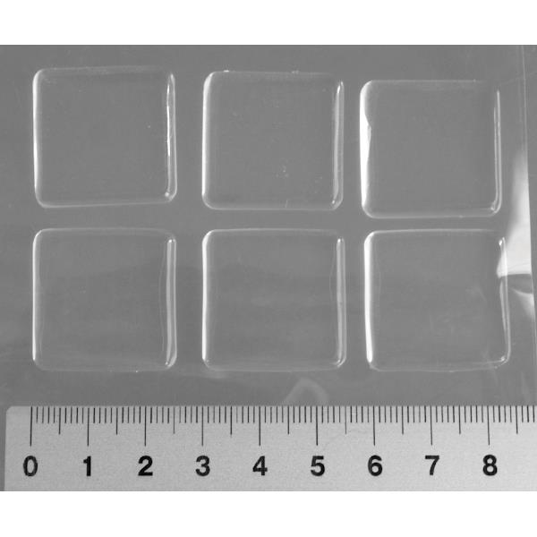 防振粘着マット 2.5×2.5cm 6枚入 (100円ショップ 100円均一 100均一 100均)