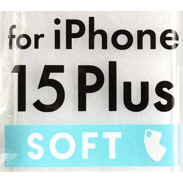 iPhone15Plus/14Plus用ケース ソフトクリア (100円ショップ 100円均一 100均一 100均)
