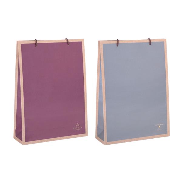 ペーパーバッグ クラフトカラー 箔押し LL(44×32×マチ11cm) ［色指定不可］ (100円ショップ 100円均一 100均一 100均)