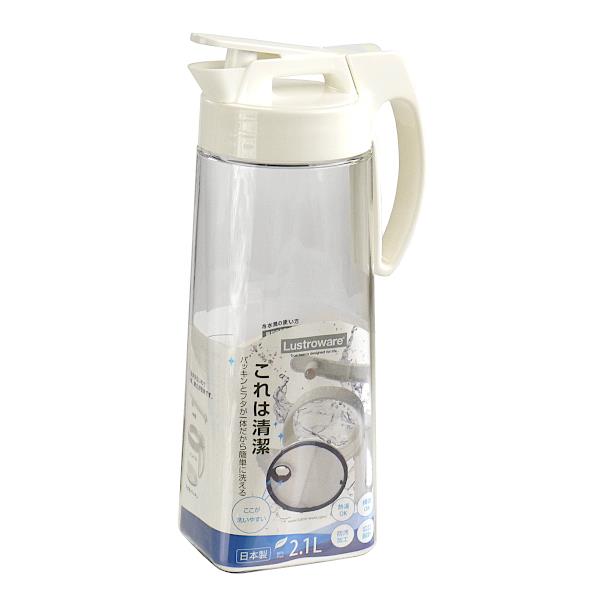 ピッチャー イージーケア ラストロウェア ホワイト 横置き可 容量2.1L