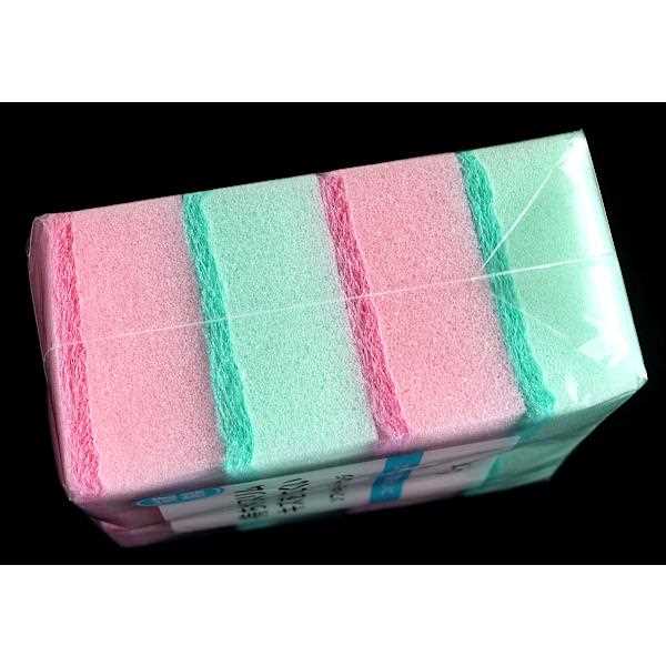 ソフトスリムスポンジ 6×12×3cm 4個入 (100円ショップ 100円均一 100均一 100均)