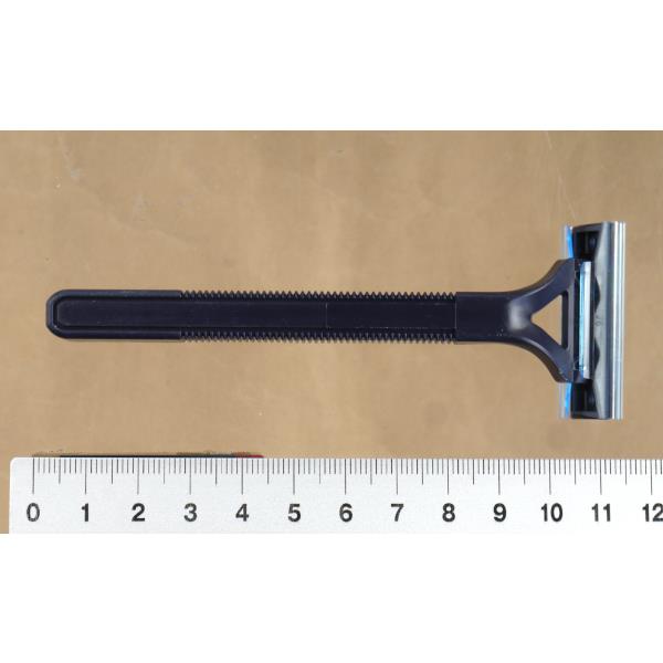 スムーザー付首振り式2枚刃かみそり ツインエッジ 2本入 (100円ショップ 100円均一 100均一 100均)