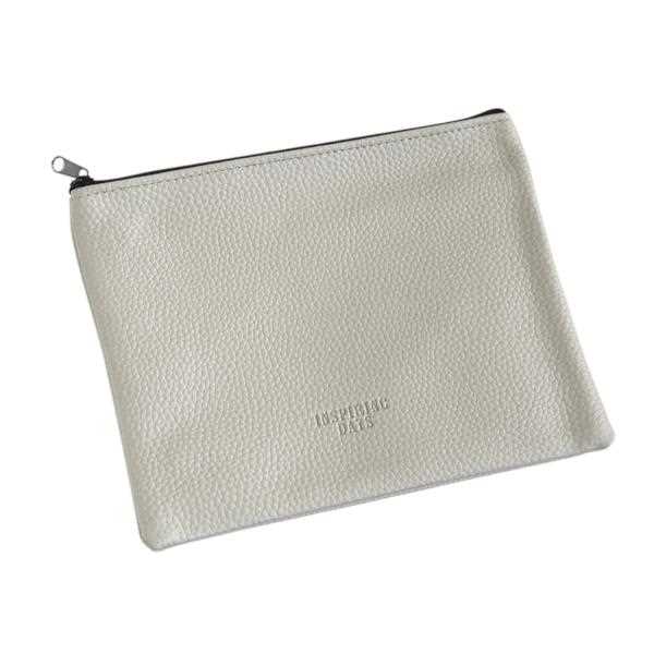 フェイクレザーポーチ 19×15cm ［色指定不可］ (100円ショップ 100円均一 100均一 100均)